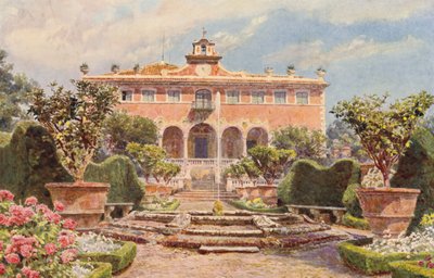 Italialaiset puutarhat: Villa di Caniparola (värilitro) tekijältä George Samuel Elgood