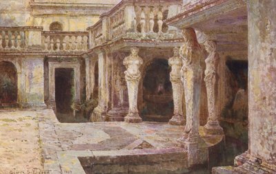Italialaiset puutarhat: Villa di Papa Giulio (värilitro) tekijältä George Samuel Elgood