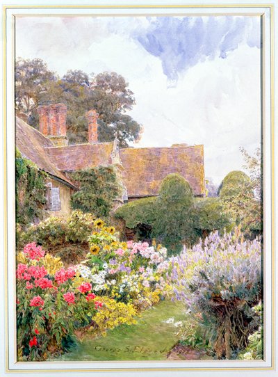 Kartanon puutarhat, Cleeve Prior, Worcestershire tekijältä George Samuel Elgood