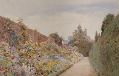 The Rose Walk at Mynthurst, n. 1940 (lyijykynä ja akvarelli) tekijältä George Samuel Elgood