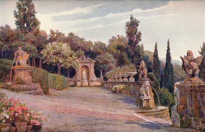 Upper Terrace, Villa Imperiale, Genova, 1900 tekijältä George Samuel Elgood