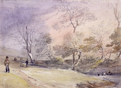 Fleet River, Hampstead, Lontoo, 1834 tekijältä George Shepheard