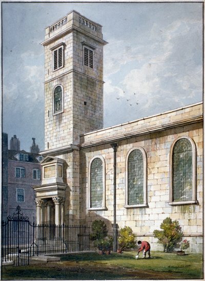 All Hallows Church, Lombard Street, Lontoo, 1811 tekijältä George Shepherd
