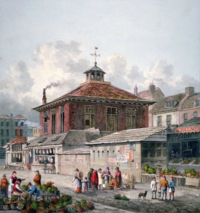 Clare Market, Westminster, Lontoo, 1815 tekijältä George Shepherd