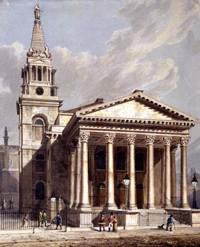 St George, Bloomsbury, Holborn, Lontoo, 1811 tekijältä George Shepherd
