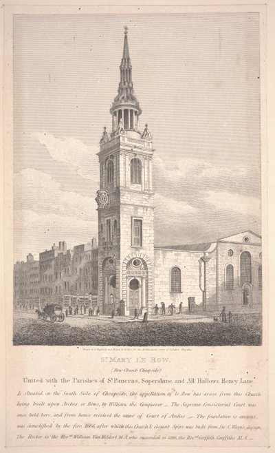 St. Mary Le Bow, kaiverrus William Wise tekijältä George Shepherd