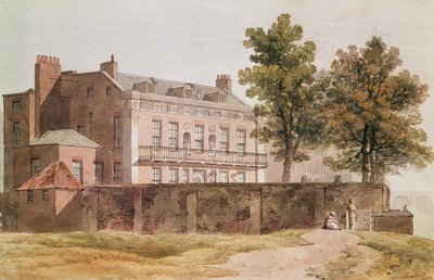Näkymä Grosvenor Housesta Millbankissa, 1809 tekijältä George Shepherd