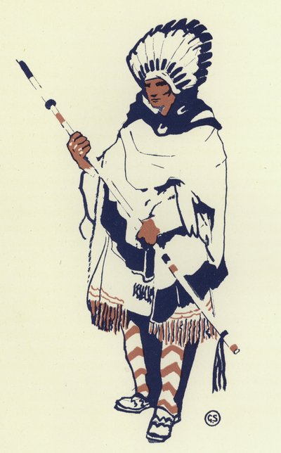 Heimossa oli erittäin komea nuori mies (väri litho) tekijältä George Sheringham