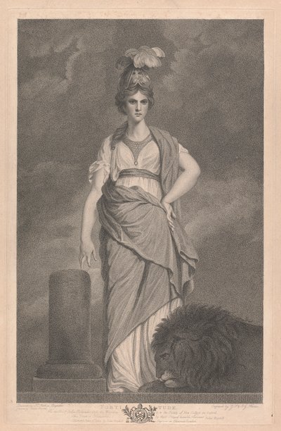 Kappelin länsiikkuna, New College Oxford: Hyveet - Fortitude tekijältä George Siegmund Facius