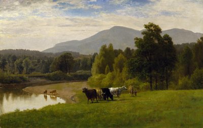 Pasture Lands, 1867 (öljy paperille aluksella) tekijältä George Snr. Inness