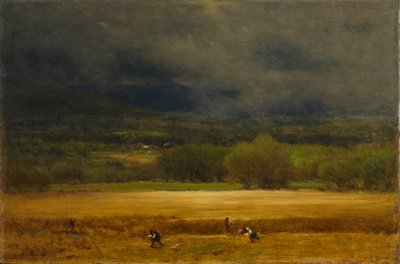 Vehnäpelto, noin 1875-77 (öljy kankaalle) tekijältä George Snr. Inness