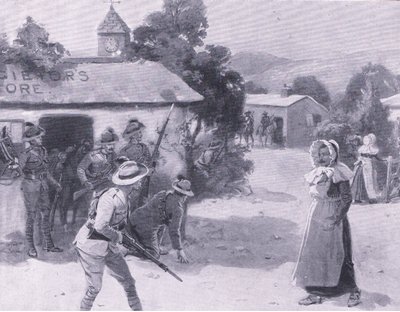 Bethunesin houkutuslintuja, teoksesta After Pretoria: The Guerilla War, jonka on julkaissut Harmsworth Bros Limited, 1901. tekijältä George Soper