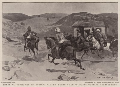 Keisarillinen Yeomanry toiminnassa, Pagetin hevonen jahtaa bureja Lichtenbergin ulkopuolella tekijältä George Soper