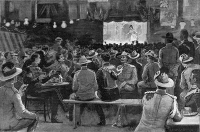 The Entertainment of Colonials, jonka pitävät Royal Horse Guards Albany Street Barracksissa, kuvitus teoksesta "The Graphic", 19. heinäkuuta 1902 tekijältä George Soper