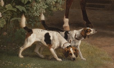 Yksityiskohta William Henry Cavendish Bentinckiltä, Portlandin 3. herttualta Welbeck Abbey Riding Stablesin edessä, 1766-7 tekijältä George Stubbs