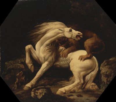 Leijonan hyökkäämä hevonen (Jakso C) tekijältä George Stubbs
