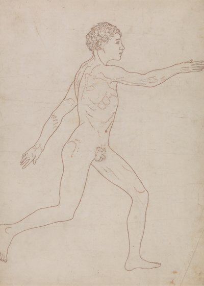 Figura Humana, Vista Lateral (Esboço do Estudo no Reverso da Tabela VIII) finlandês tekijältä George Stubbs