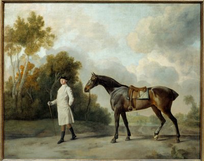 George Stubbsin (1724-1806) Asshetonin, ensimmäisen varakreivi Curzonin ja hänen Mare Maria -maalauksensa muotokuva su. 1x1,28 m tekijältä George Stubbs