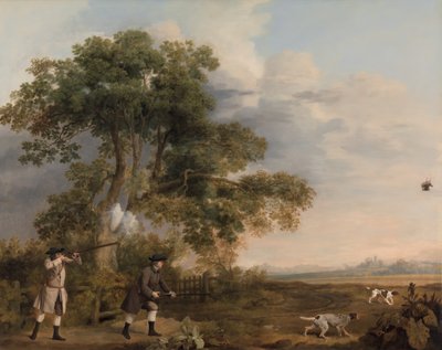 Two Gentlemen Shooting, n. 1769.Two Gentlemen Shooting, n. 1769. tekijältä George Stubbs