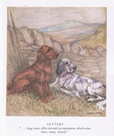 Asettajat (värilitografia) tekijältä George Vernon Stokes