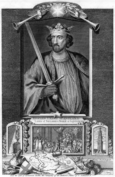 Edward I Englannista, 1700-luku tekijältä George Vertue