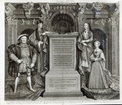 Familia Regia eli Henrik VIII:n perhe, 1742 tekijältä George Vertue