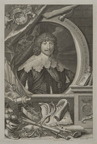Muotokuva William Cavendishin, Newcastlen 1. herttuasta, 1739 tekijältä George Vertue
