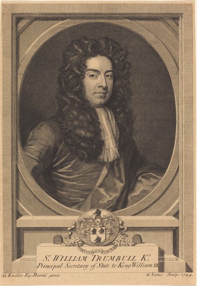William Trumbull tekijältä George Vertue after Sir Godfrey Kneller