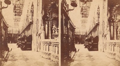 5 stereograafisen näkymän ryhmä Westminster Abbeysta Lontoossa, Englannissa, 1850-1910-luvut. tekijältä George W Griffith
