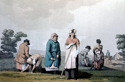 Lowkers - naiset, jotka kitkeivät maissia, 1814 tekijältä George Walker of Seacroft