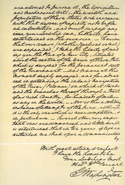 George Washingtonin kirje Earl of Buchanille, Philadelphia, 22. huhtikuuta 1793 tekijältä George Washington