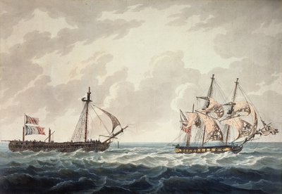 Hänen Majesteettinsa Sloop, Bonne Citoyenne, joka ottaa mukanaan ranskalaisen fregatin La Furieusen 6. heinäkuuta 1809 tapahtuneen toiminnan jälkeen, kaiverrettu R und D Havell, julkaissut Robert Cribb vuonna 1810 tekijältä George Webster