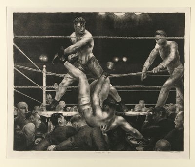 Dempsey ja Firpo tekijältä George Wesley Bellows