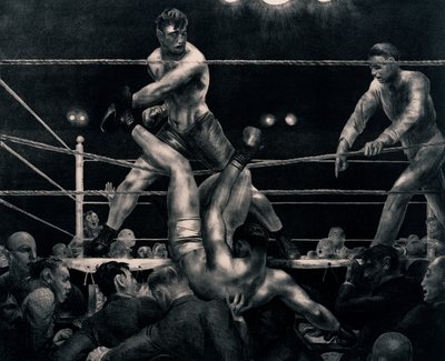 Dempsey ja Firpo, 1923-24 tekijältä George Wesley Bellows