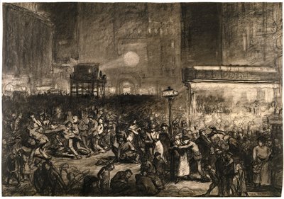 Vaalien yö Times Square tekijältä George Wesley Bellows