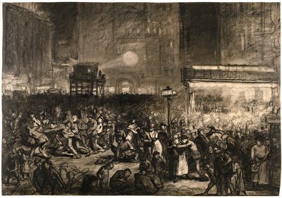 Vaalien yö Times Squarella tekijältä George Wesley Bellows