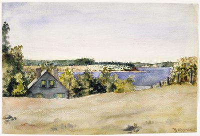 Gardiners Bay Sag Harborista, 1899 (akvarelli paperille) tekijältä George Wesley Bellows