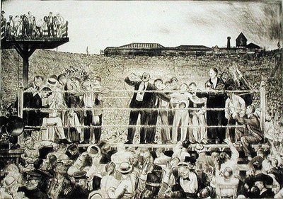 Esittelyssä Georges Carpentier (1894-1975): Dempsey-Carpentier-taistelu tekijältä George Wesley Bellows