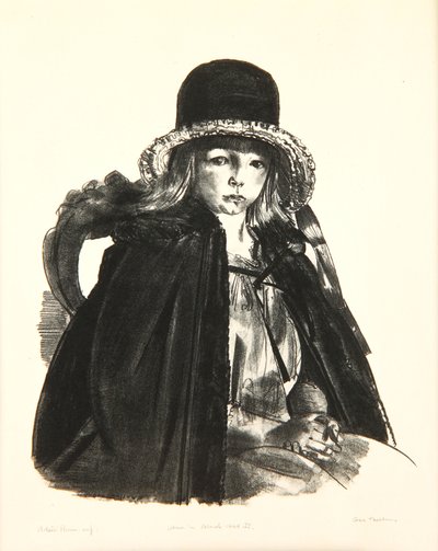Jean mustassa hatussa, 1923-24 tekijältä George Wesley Bellows