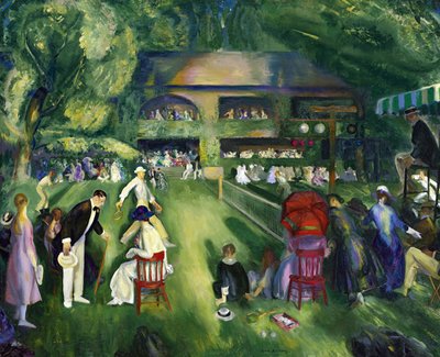 Realismi: Tennis at Newport par Bellows, George (1882-1925) tekijältä George Wesley Bellows