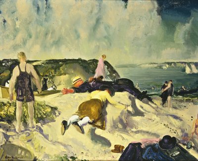 The Beach, Newport, n. 1919 tekijältä George Wesley Bellows