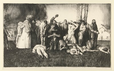 Village Massacre tai Massacre at Dinant, WAR-sarjasta tekijältä George Wesley Bellows
