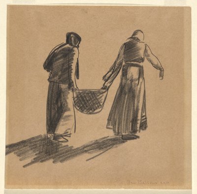Nainen kori ja kansilehti tulostusohjeineen tekijältä George Wesley Bellows