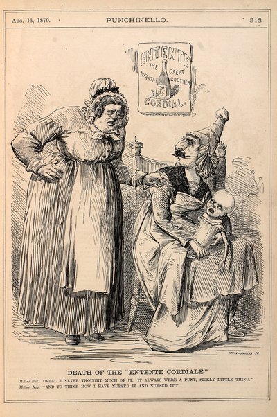 "Entente Cordialen" kuolema, 1870 (puukaiverrus) tekijältä George and Hammar, George Wevill