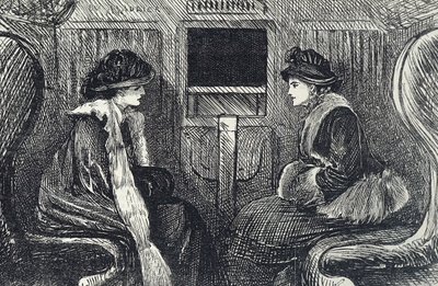 Sarjakuva Lontoon metron matkustajista tekijältä George du Maurier