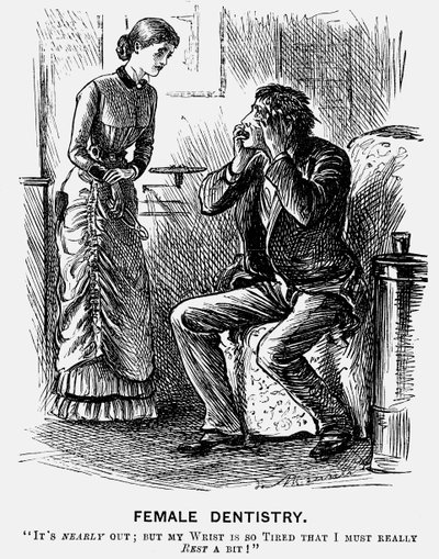 "Naisten hammaslääketiede", 1879 tekijältä George du Maurier