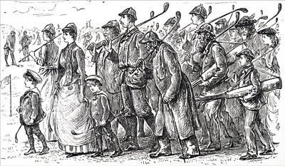 Golfin kasvava suosio. tekijältä George du Maurier