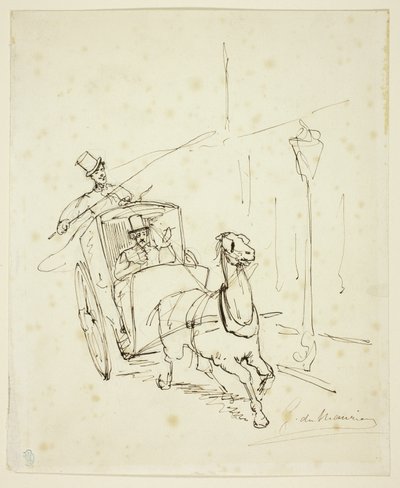Whistler Hansom Cabissa tekijältä George du Maurier