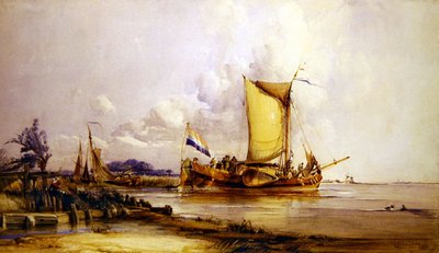 Hollantilaiset kalastusalukset tekijältä George the Elder Chambers