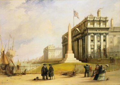 Bellot-obeliski Greenwichin sairaalassa Lontoossa (Englanti), muistomerkki ranskalaisen luutnantin Joseph René Bellot
